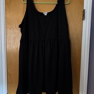 Casual Black Sleeveless Top